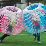 Bubble football on stag activity weekend