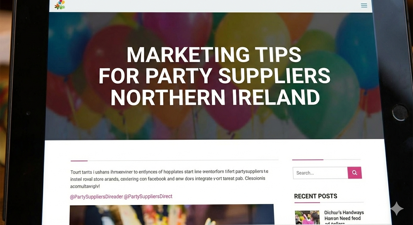 Marketing tips for party suppliers Northern Ireland