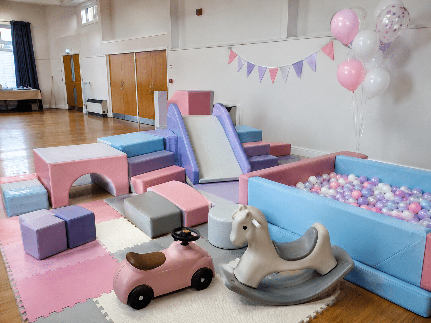 soft play hire Belfast set up for toddlers birthday