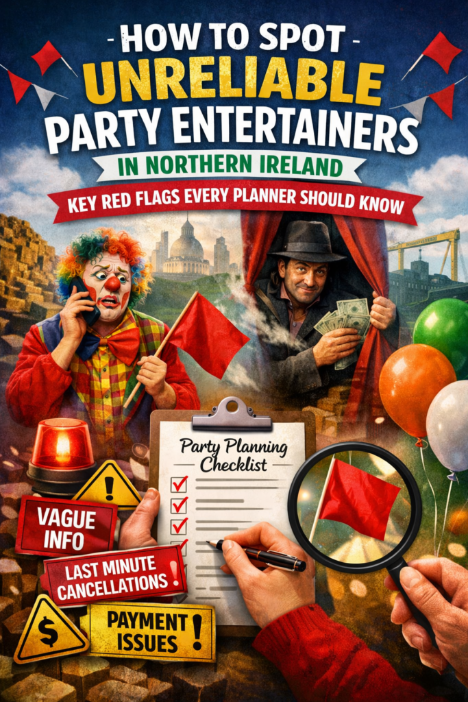 how to spot unreliable party entertainers in Northern Ireland