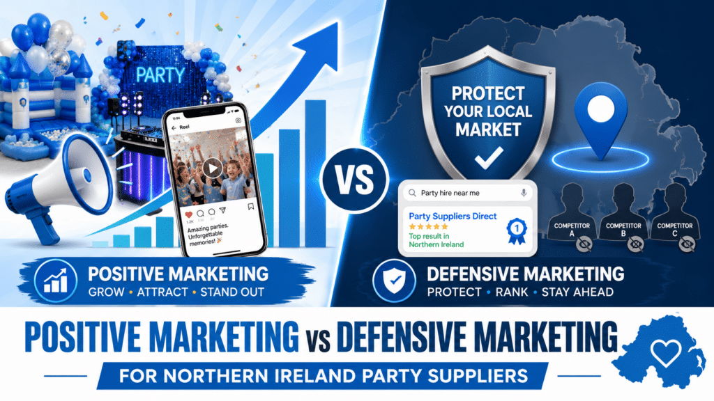what's the difference between positive marketing and defensive marketing