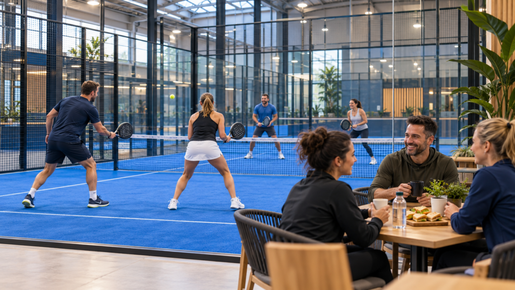 Indoor padel team-building in Belfast Northern Ireland