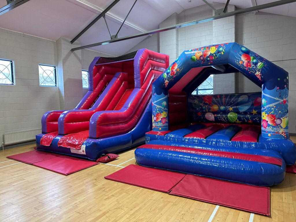 All star bounce bouncy castles with slides indoor party for Bangor birthday parties