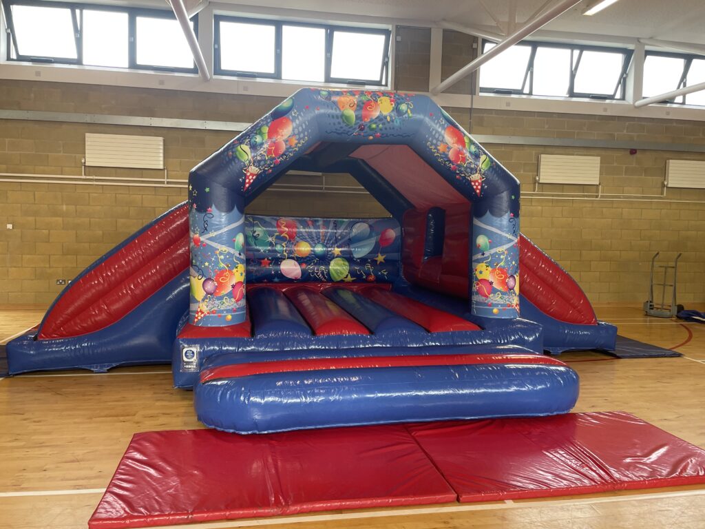 Double slide bouncy castle birthday party downpatrick Bounce NI